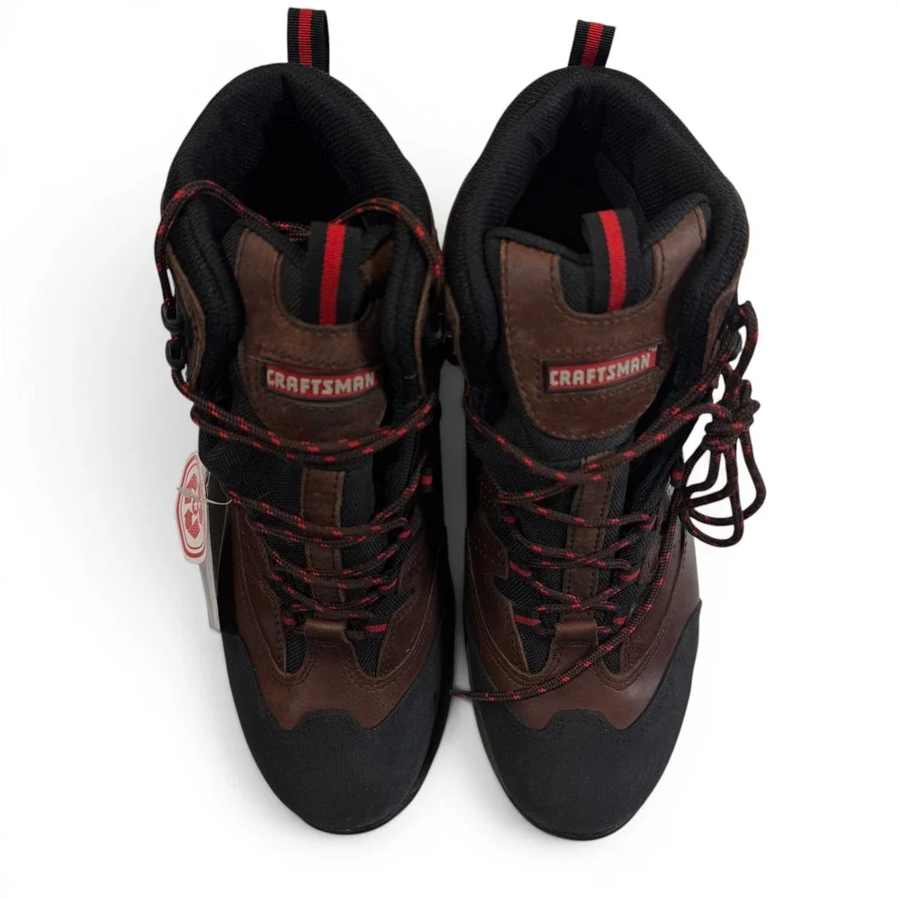 Craftsman Mens 9.5 Waterproof Composite Safety Toe Work Boots Brown 84998 NEW
